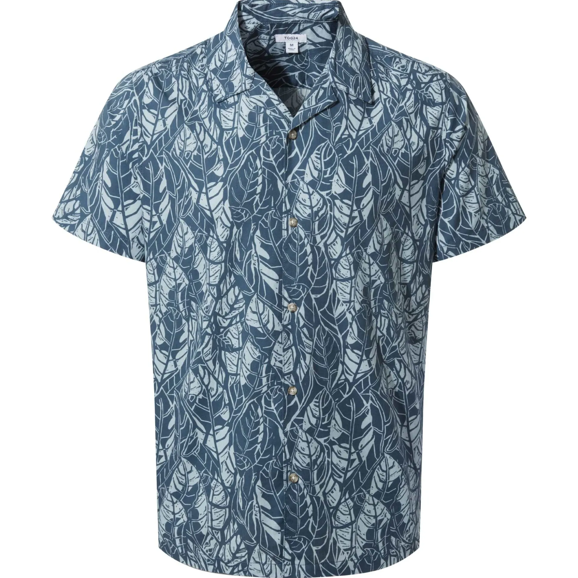 Otto Mens Short Sleeve Shirt - Night Sea Print