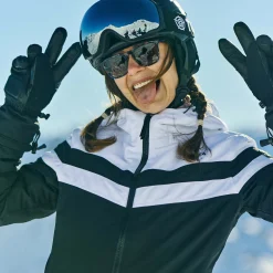Panorama Womens Ski Jacket - Black/Optic White