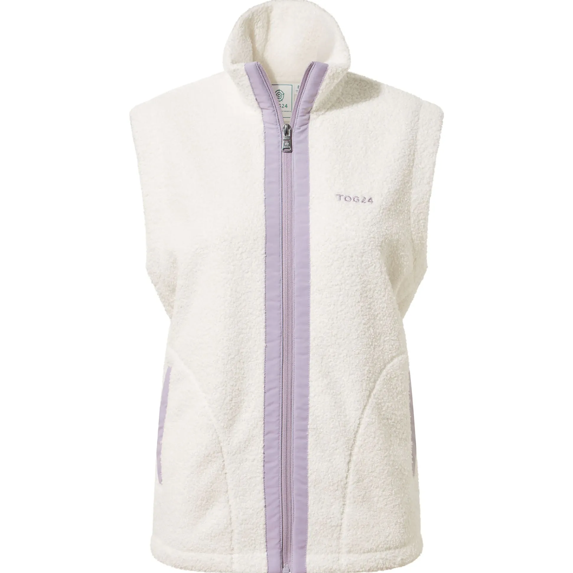 Peyton Womens Relaxed Fit Sherpa Fleece Gilet - Vanilla