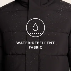Preece Mens Long Shower Resistant Insulated Jacket - Black