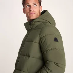 Preece Mens Long Shower Resistant Insulated Jacket - Khaki