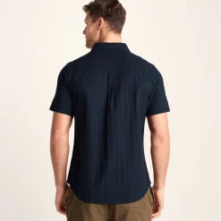 Preston Mens 100% Cotton Supersoft Short Sleeve Shirt - Indigo