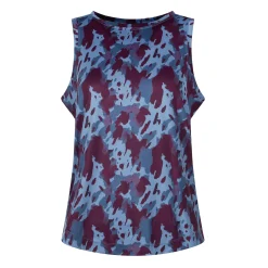 Quinn Womens Performance Vest - Smokey Blue Print