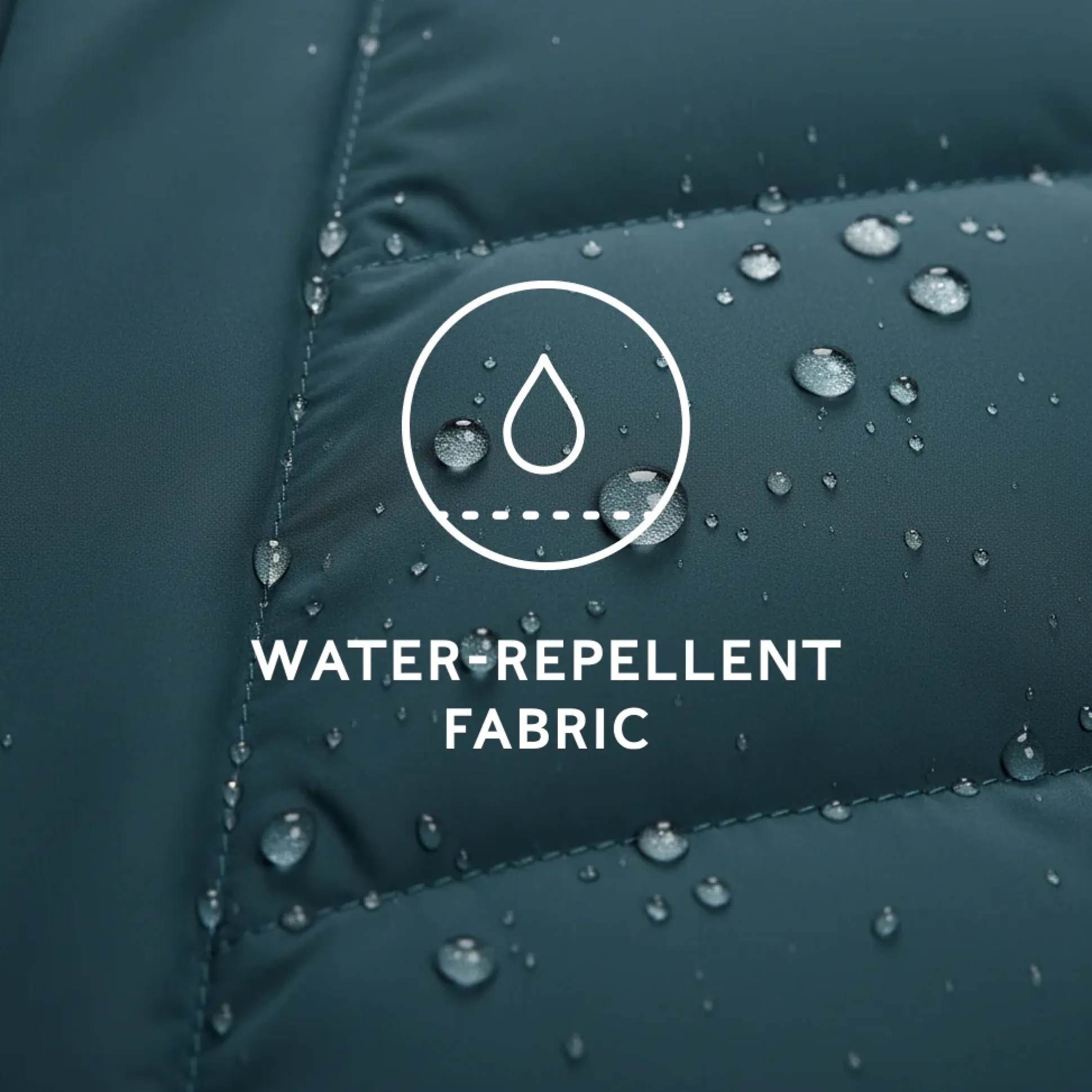 Raleigh Luxe Womens Long Shower Resistant Down Insulated Jacket - Petrol Green