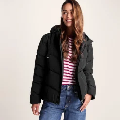 Raleigh Luxe Womens Shower Resistant Down Insulated Jacket - Black