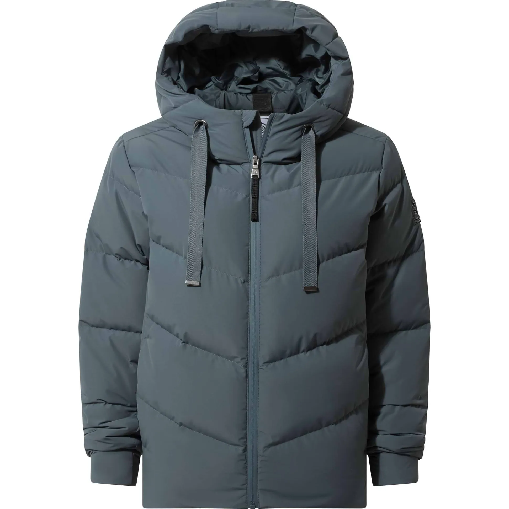 Raleigh Luxe Womens Shower Resistant Down Insulated Jacket - Graphite