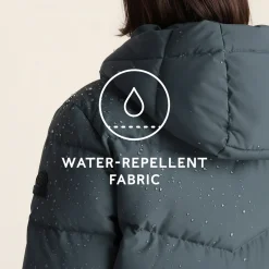 Raleigh Luxe Womens Shower Resistant Down Insulated Jacket - Graphite