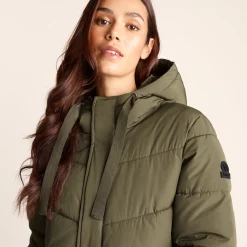 Raleigh Womens Long Insulated Jacket - Khaki