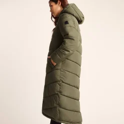 Raleigh Womens Long Insulated Jacket - Khaki