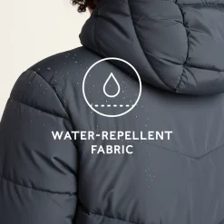 Raleigh Womens Long Insulated Jacket - Washed Blue