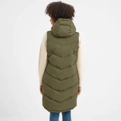 Ranskill Womens Long Insulated Gilet - Khaki