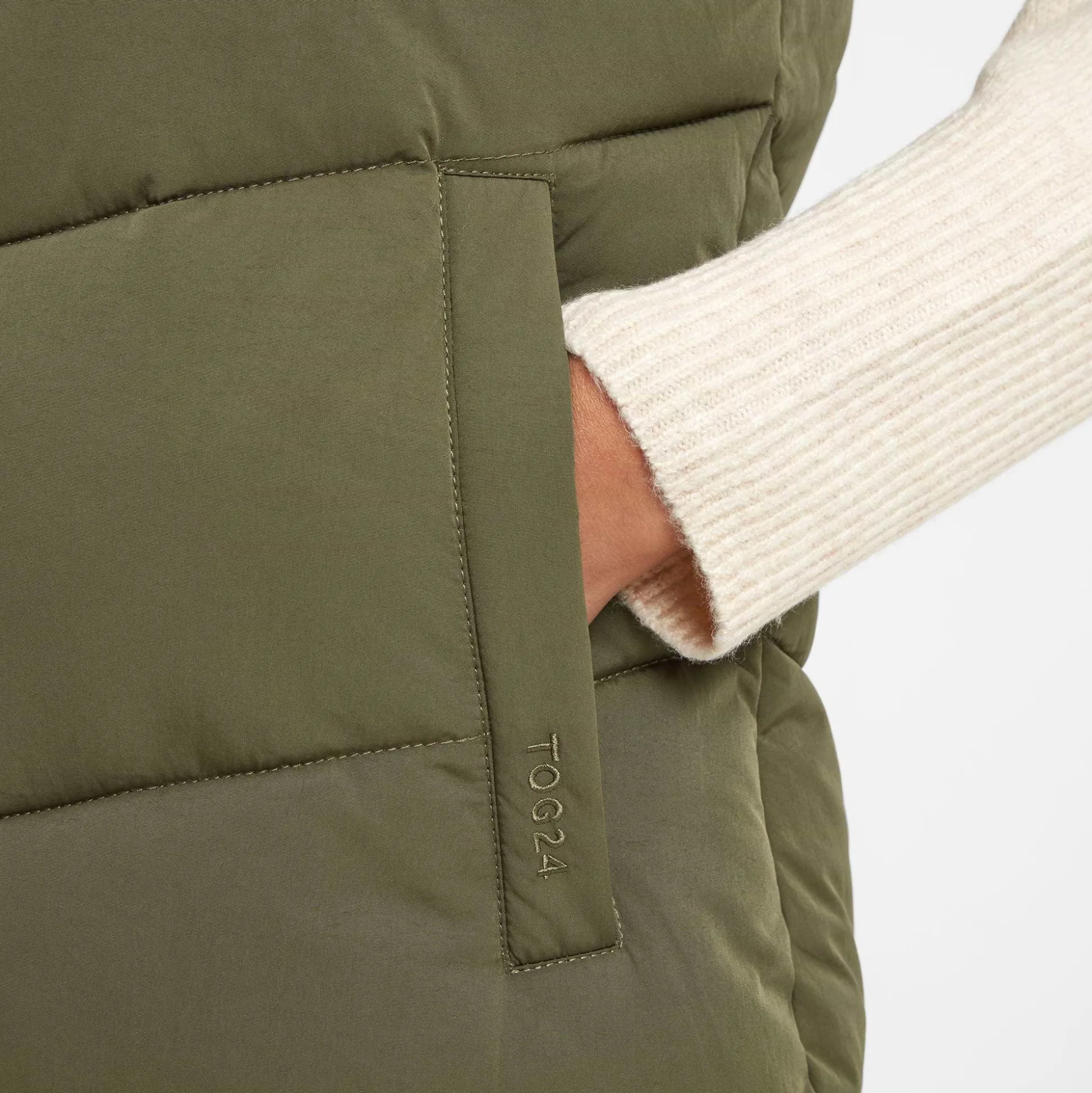 Ranskill Womens Long Insulated Gilet - Khaki