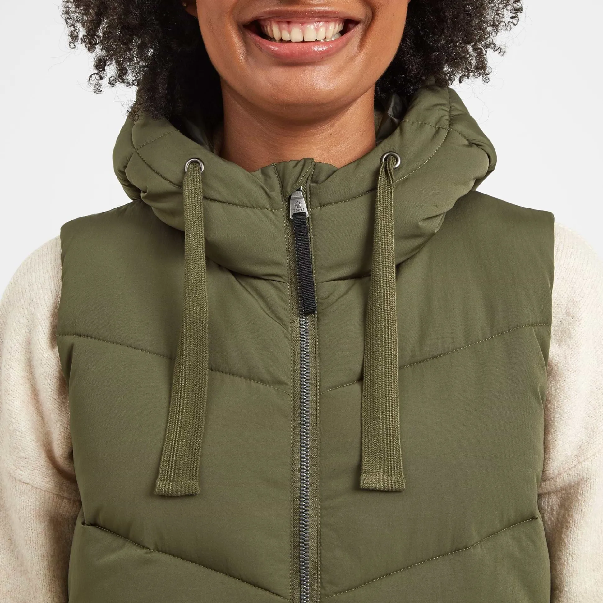 Ranskill Womens Long Insulated Gilet - Khaki
