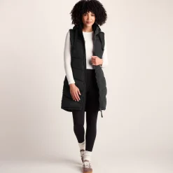 Ranskill Womens Long Insulated Gilet - Washed Black