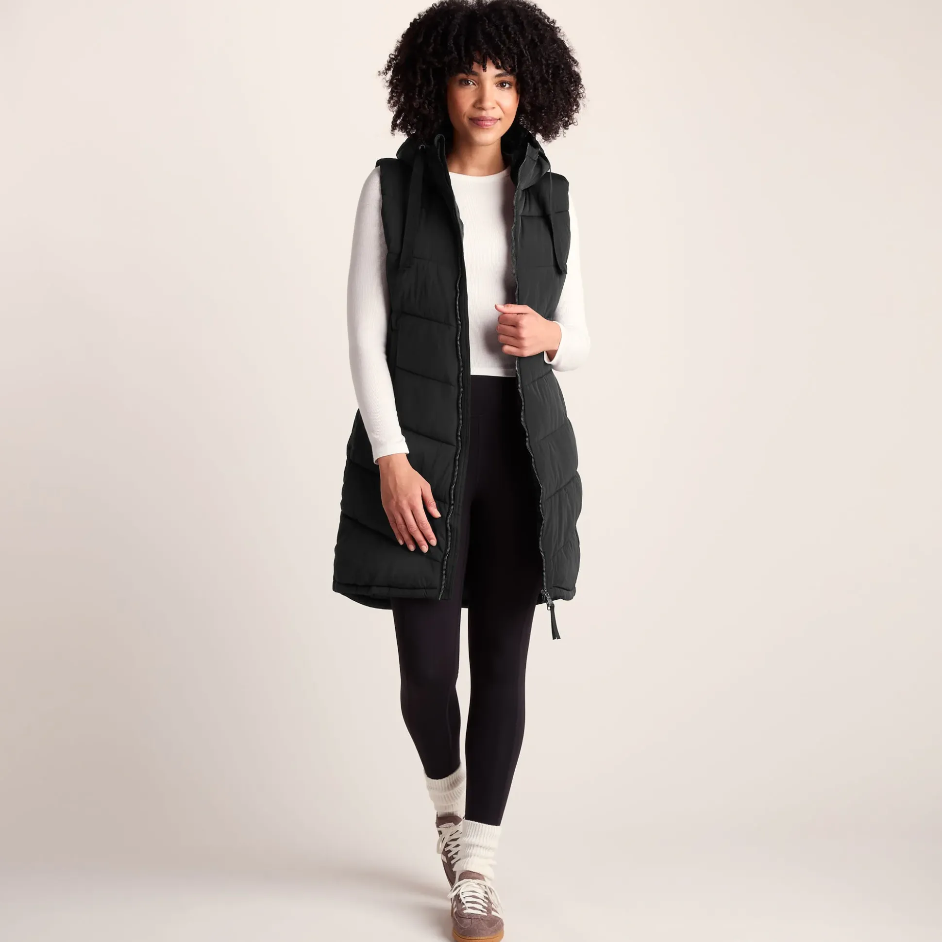 Ranskill Womens Long Insulated Gilet - Washed Black