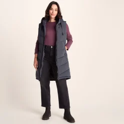 Ranskill Womens Long Insulated Gilet - Washed Blue