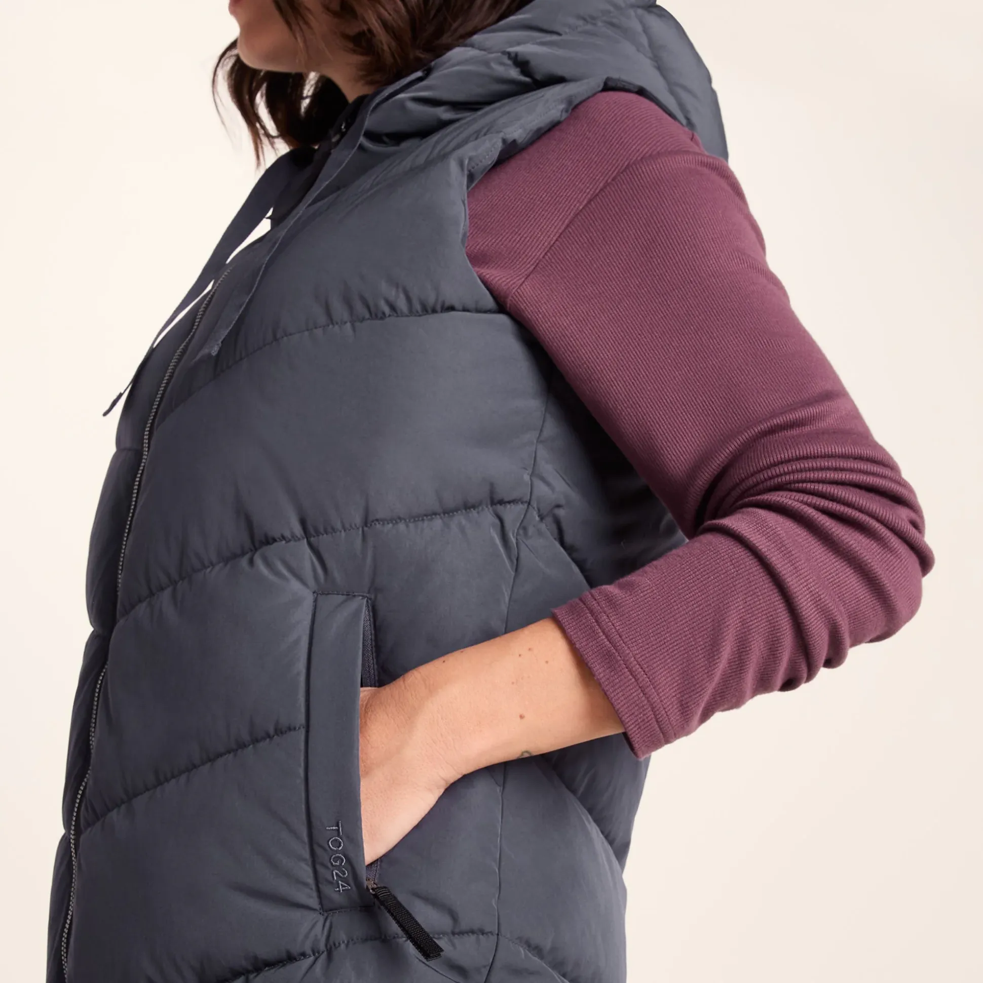 Ranskill Womens Long Insulated Gilet - Washed Blue