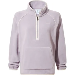 Rawson Womens Relaxed Fit Microfleece Zip Neck - Lavender Grey
