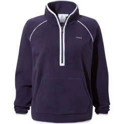 Rawson Womens Relaxed Fit Microfleece Zip Neck - Oxford Blue