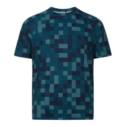 Rayan Mens Performance T-Shirt - Inky Blue Pixel Print