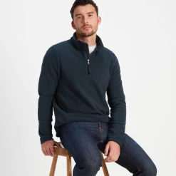 Revive Mens Quarter Zip Fleece - Dark Indigo