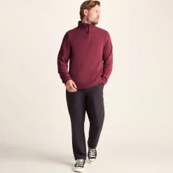 Revive Mens Quarter Zip Fleece - Garnet Red