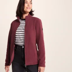 Revive Womens Fleece Jacket - Burgundy
