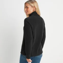 Revive Womens Quarter Zip Fleece - Black