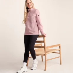 Revive Womens Quarter Zip Fleece - Faded Pink