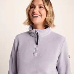 Revive Womens Quarter Zip Fleece - Lavender Grey