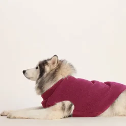Rover Sherpa Dog Coat L - Washed Burgundy