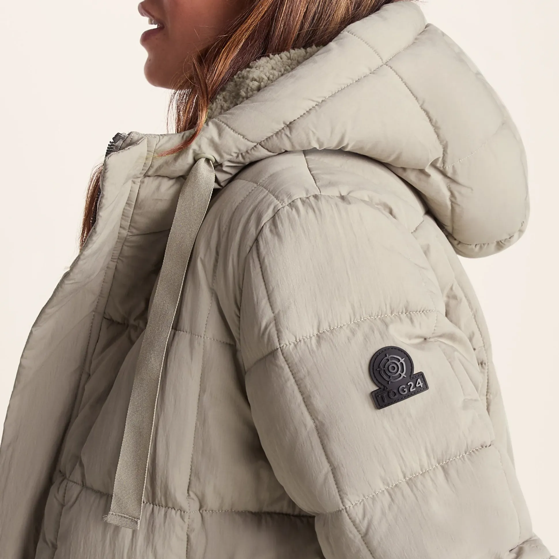 Saga Womens Long Shower Resistant Insulated Jacket - Dark Taupe