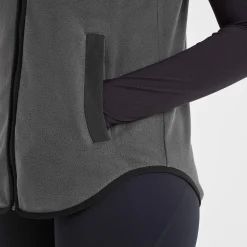 Sarel Womens Colour Block Fleece Gilet - Washed Black/Black