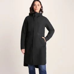 Saunter Womens Long Waterproof Jacket - Black