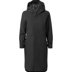 Saunter Womens Long Waterproof Jacket - Black