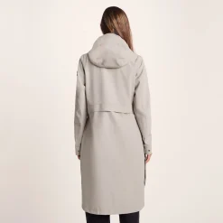 Saunter Womens Long Waterproof Jacket - Dark Taupe