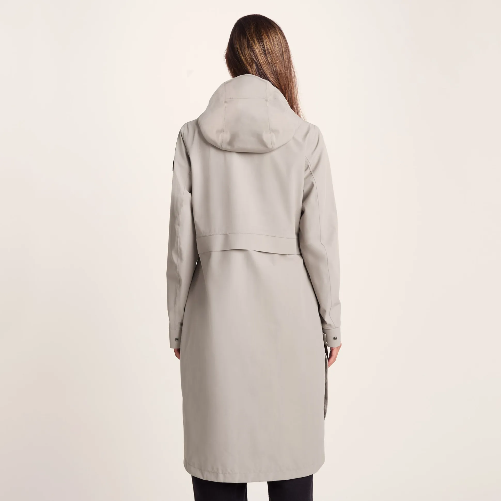 Saunter Womens Long Waterproof Jacket - Dark Taupe