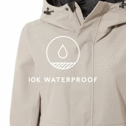 Saunter Womens Long Waterproof Jacket - Dark Taupe