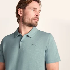 Sawyer Mens 100% Cotton Jersey Polo Shirt - Summer Sky