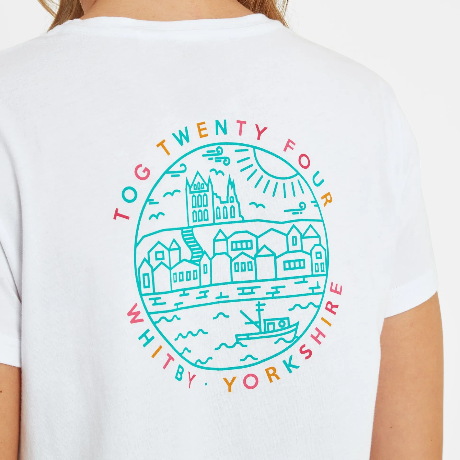 Seaside Womens 100% Cotton T-Shirt - Optic White
