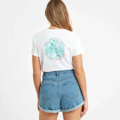 Seaside Womens 100% Cotton T-Shirt - Optic White