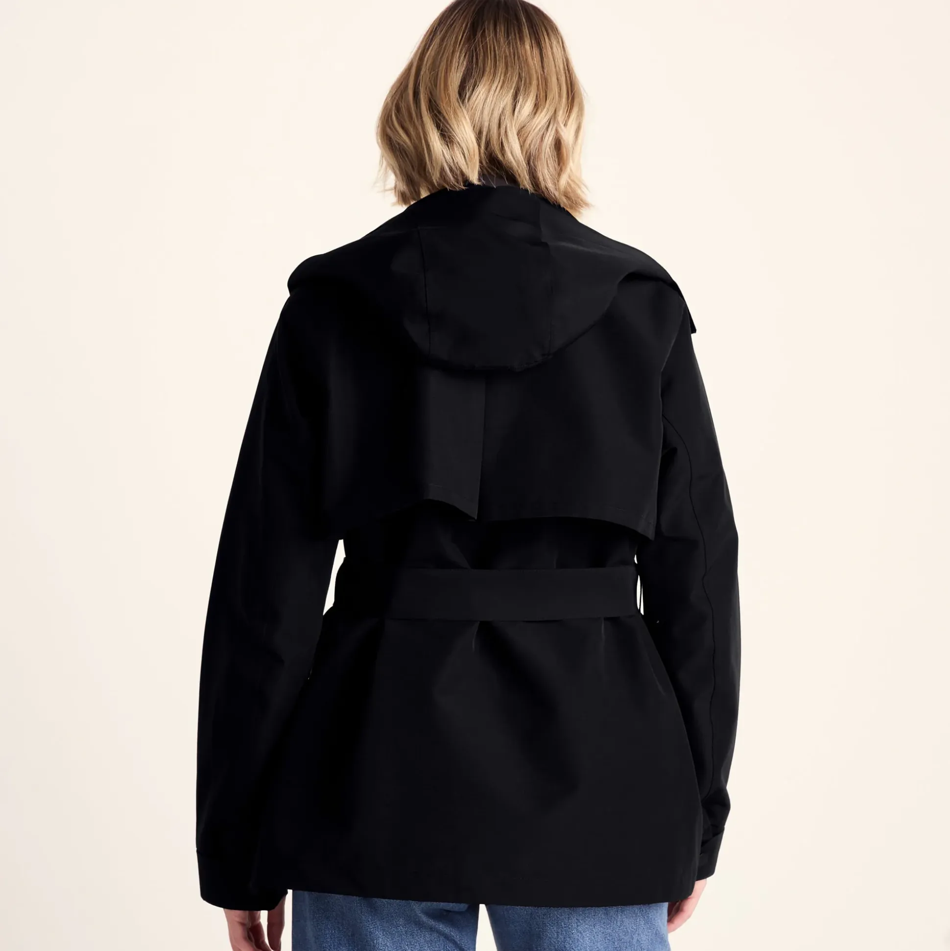 Shea Womens Waterproof Trench Coat - Black