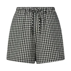 Sienna Womens Gingham Check Shorts - Black Check