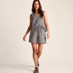 Sienna Womens Gingham Check Shorts - Black Check