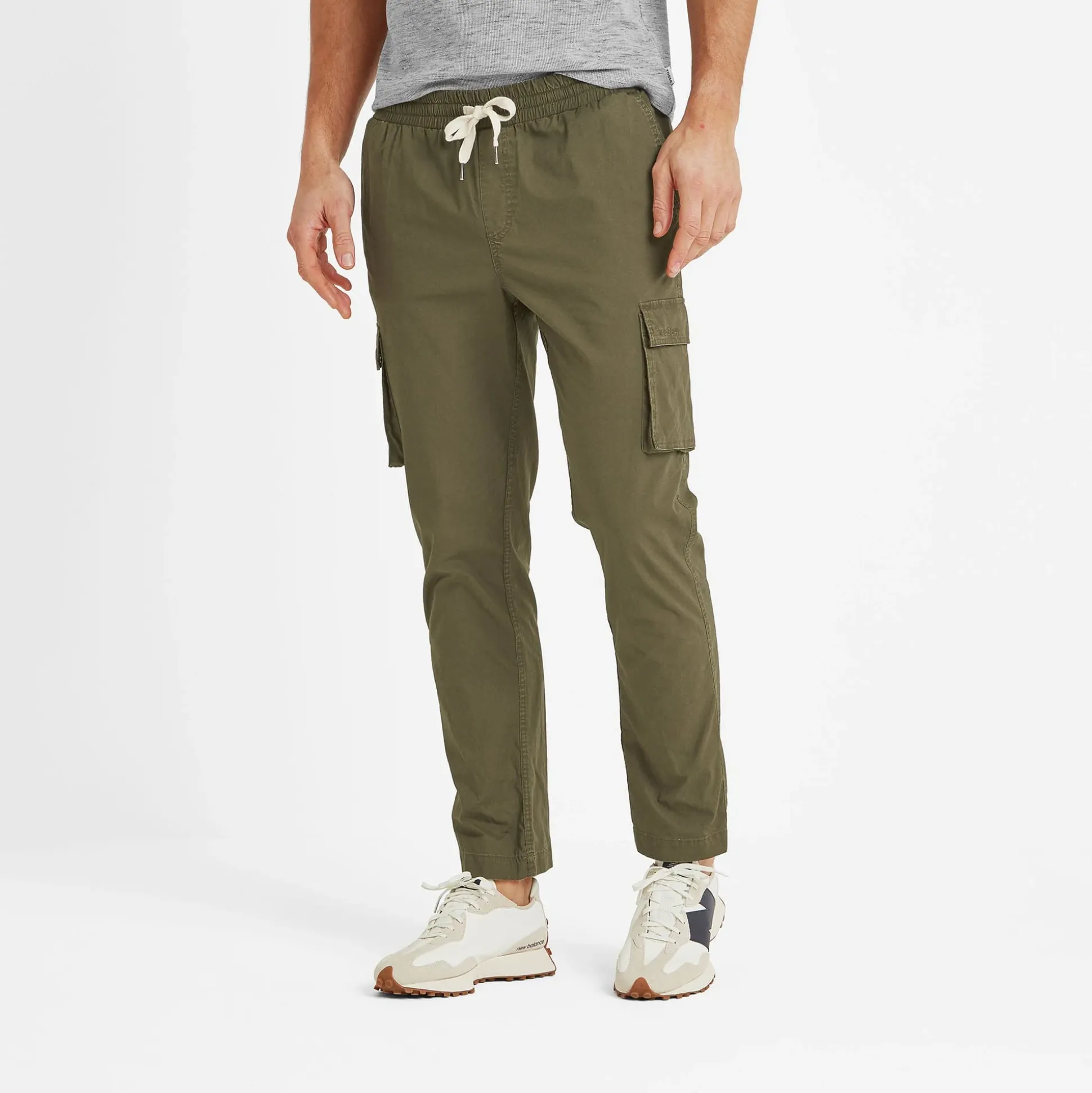 Silas Mens Cargo Trousers - Khaki