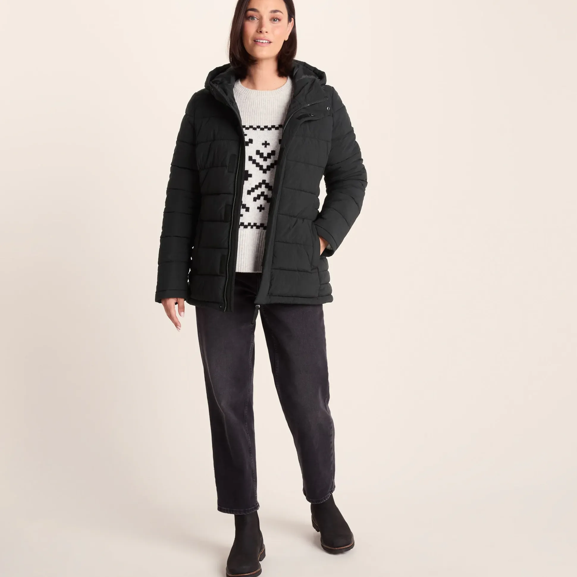 Sleight Womens Short Insulated Parka - Black