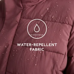 Sleight Womens Short Insulated Parka - Burgundy