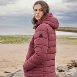 Sleight Womens Short Insulated Parka - Burgundy