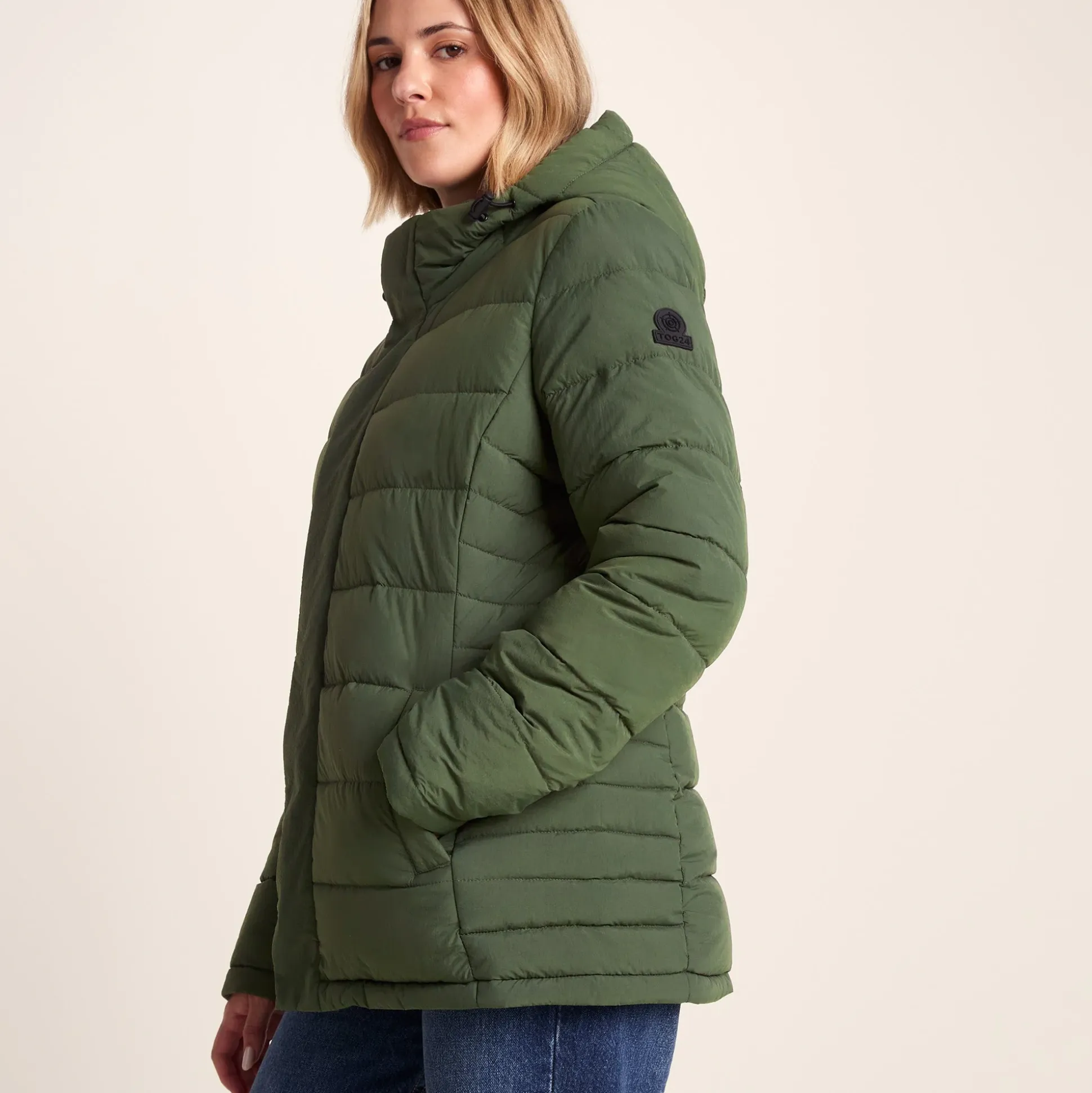 Sleight Womens Short Insulated Parka - Dark Green