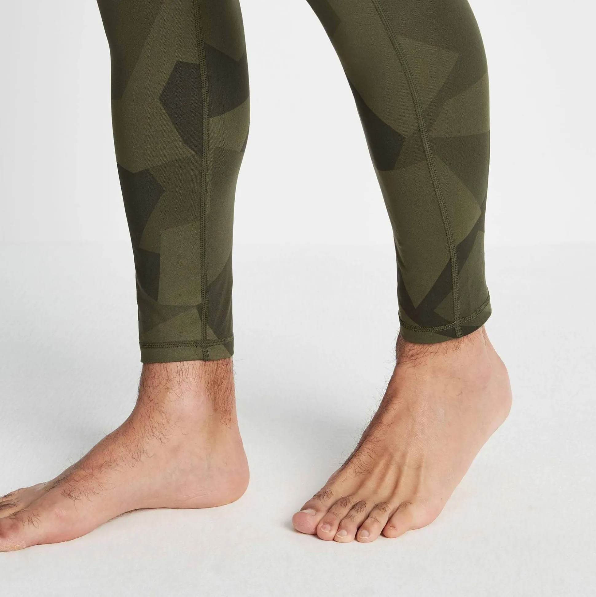 Snowdon Mens Thermal Base Layer Leggings - Khaki Camo Print
